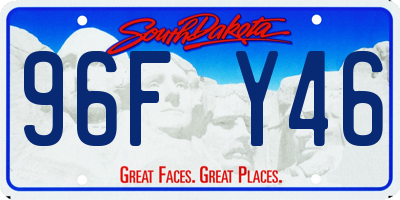 SD license plate 96FY46