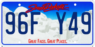 SD license plate 96FY49