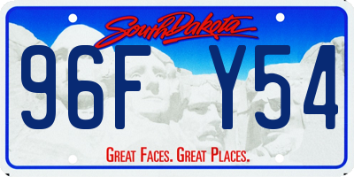 SD license plate 96FY54