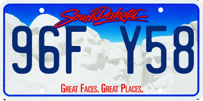 SD license plate 96FY58