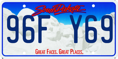 SD license plate 96FY69
