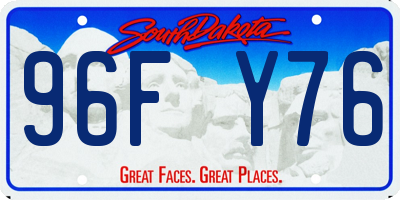SD license plate 96FY76