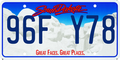 SD license plate 96FY78