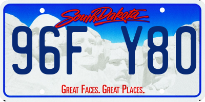 SD license plate 96FY80