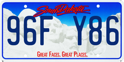 SD license plate 96FY86