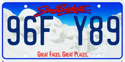 SD license plate 96FY89