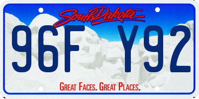 SD license plate 96FY92