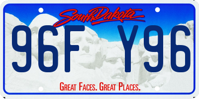SD license plate 96FY96