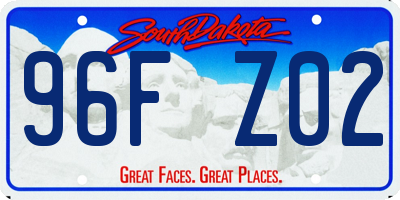 SD license plate 96FZ02