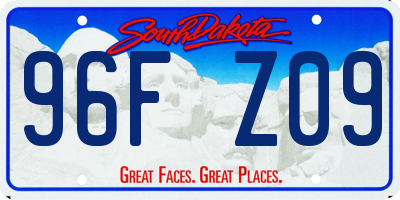 SD license plate 96FZ09