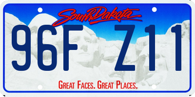 SD license plate 96FZ11