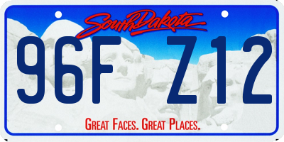 SD license plate 96FZ12
