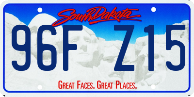 SD license plate 96FZ15