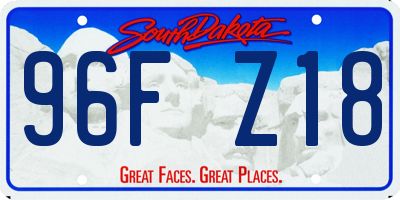 SD license plate 96FZ18