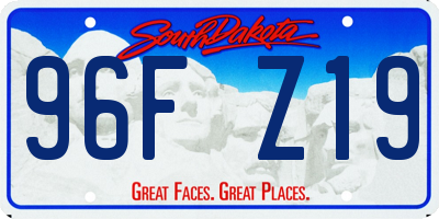 SD license plate 96FZ19