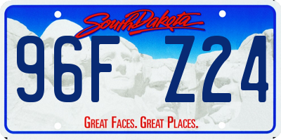 SD license plate 96FZ24