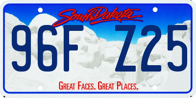 SD license plate 96FZ25