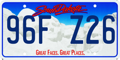 SD license plate 96FZ26