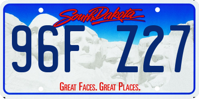 SD license plate 96FZ27