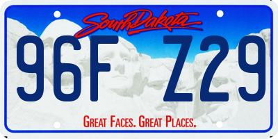 SD license plate 96FZ29