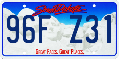 SD license plate 96FZ31