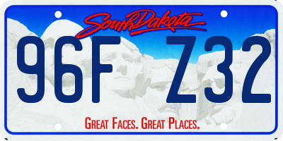 SD license plate 96FZ32