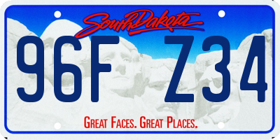 SD license plate 96FZ34