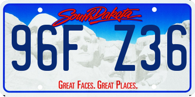 SD license plate 96FZ36
