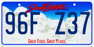 SD license plate 96FZ37