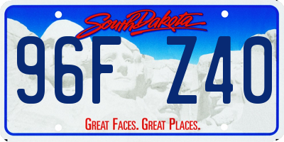 SD license plate 96FZ40