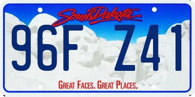SD license plate 96FZ41