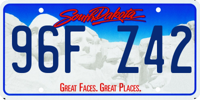 SD license plate 96FZ42