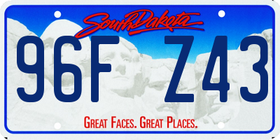 SD license plate 96FZ43