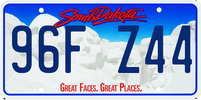 SD license plate 96FZ44