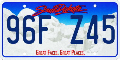 SD license plate 96FZ45