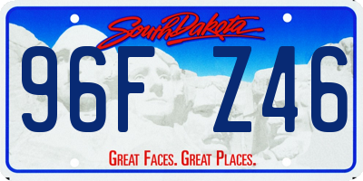 SD license plate 96FZ46