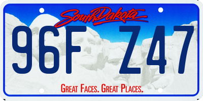 SD license plate 96FZ47
