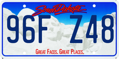 SD license plate 96FZ48