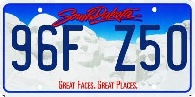 SD license plate 96FZ50