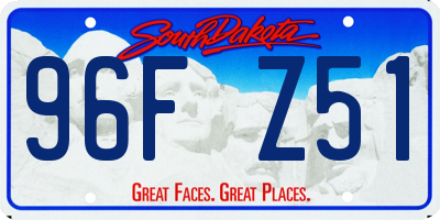 SD license plate 96FZ51
