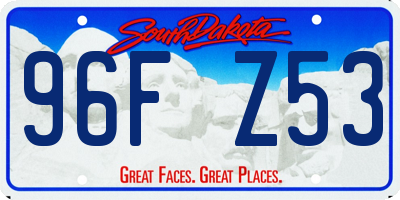 SD license plate 96FZ53