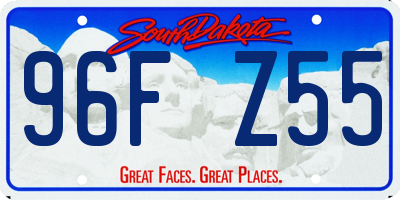 SD license plate 96FZ55