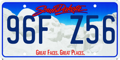 SD license plate 96FZ56