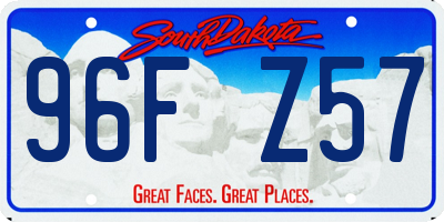 SD license plate 96FZ57