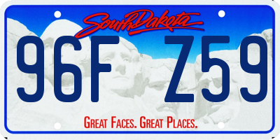 SD license plate 96FZ59