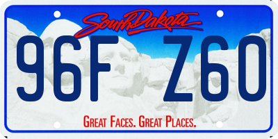 SD license plate 96FZ60