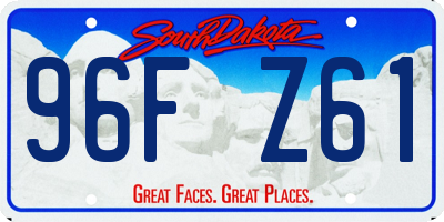 SD license plate 96FZ61