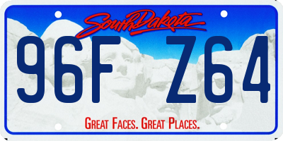SD license plate 96FZ64