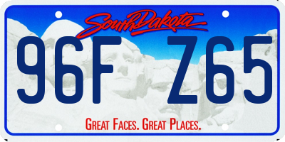SD license plate 96FZ65
