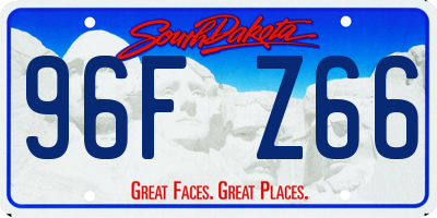 SD license plate 96FZ66